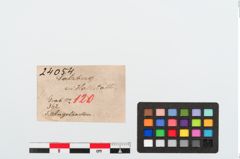 Etiketten zu Bronzeangelhaken (NHMW-PRAE-024054)